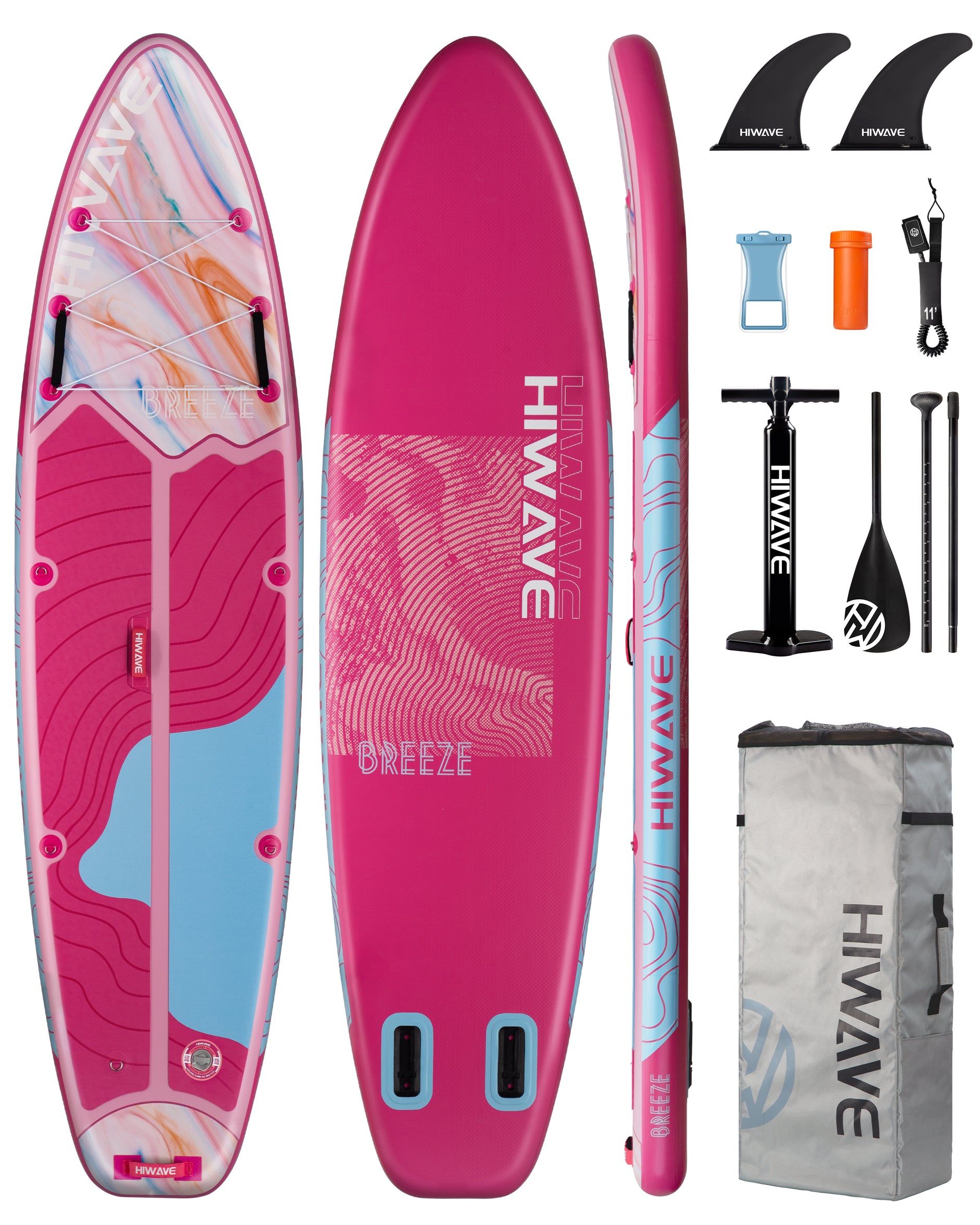 未使用 Hiwave空気入り縦型パドル11'*34'*6'Supプレート Amazon | Hiwave Inflatable Stand Up Paddle Board with SUP